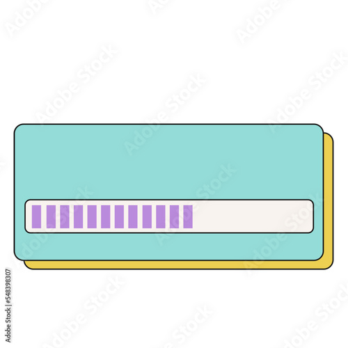 Downloading vector illustration in line filled design