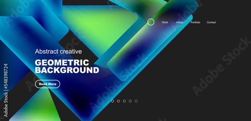 Fluid triangles minimal abstract background. Techno or business concept, pattern for wallpaper, banner, background, landing page