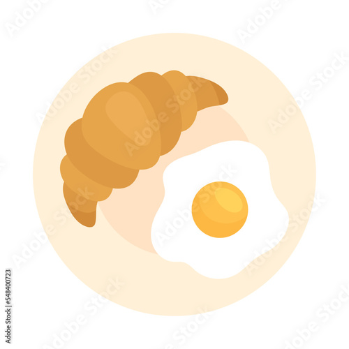 egg and croissant