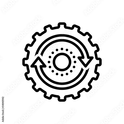 Black line icon for consisting