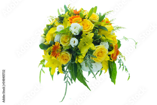 Clear picture of bouquet made in a circle shape, very beautiful.