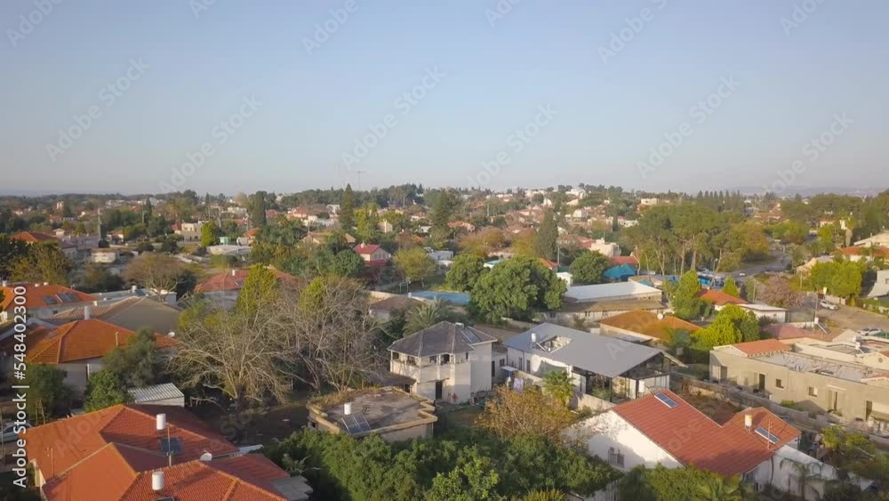 Suburban Aerial Shot of Pardes Hanna- Karkur homes in Northern Israel Suburban Aerial Shot of Pardes Hanna- Karkur homes in Northern Israel