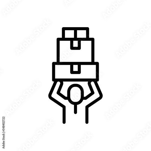 Black line icon for possible