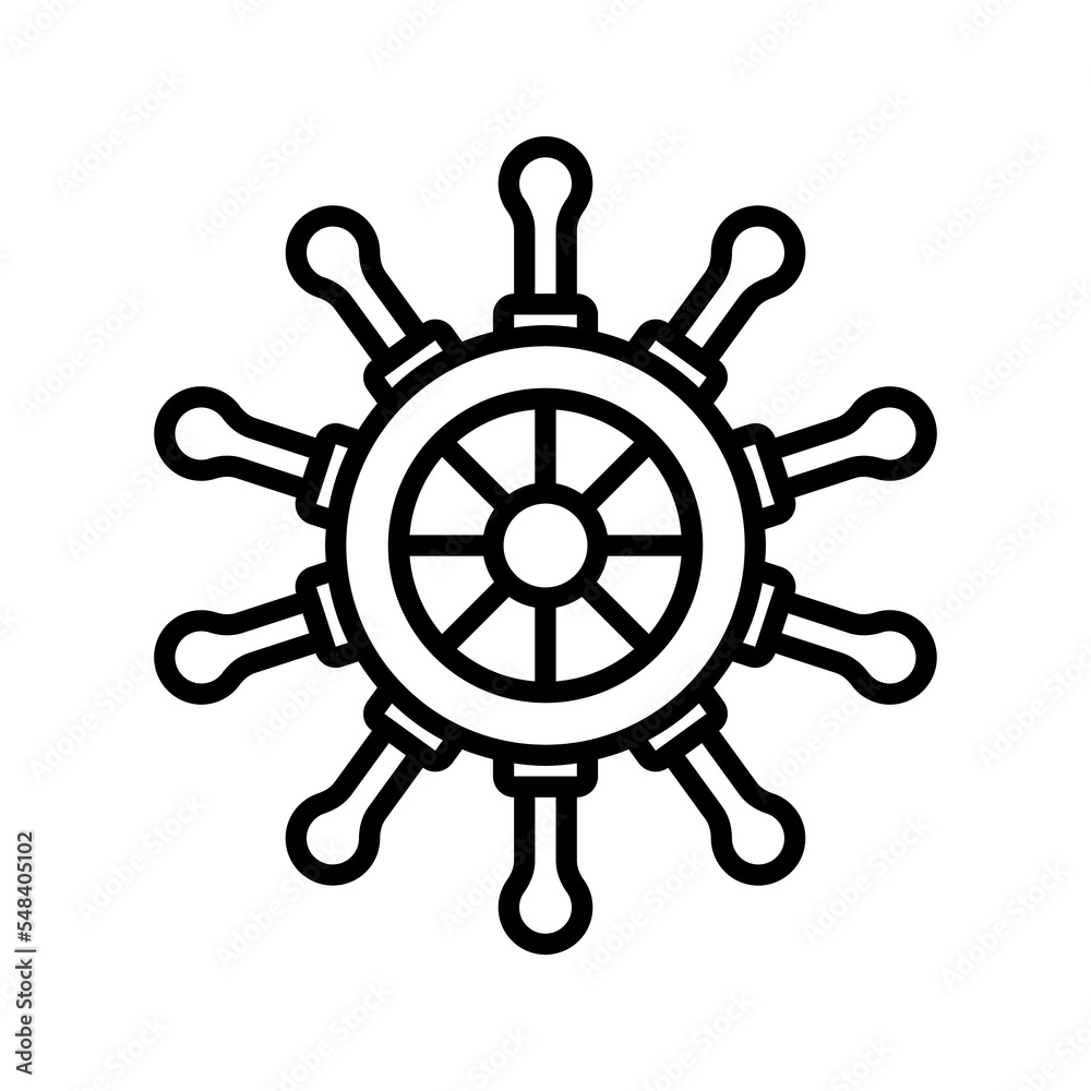 Fototapeta premium Rudder icon. sign for mobile concept and web design. vector illustration