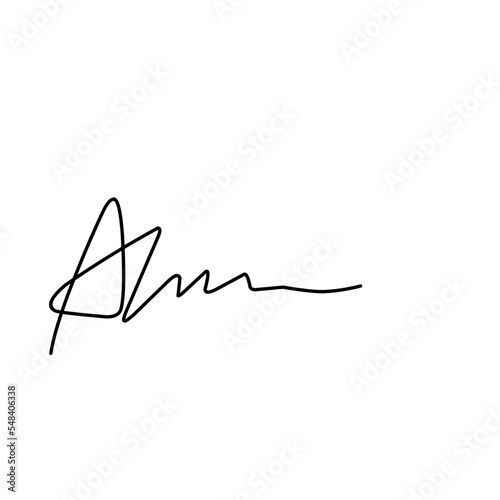 Signature fake handdrawn