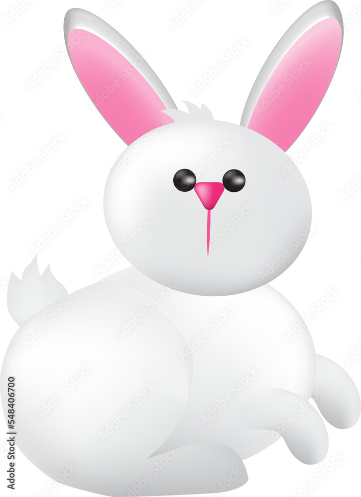 White cute rabbit for Chinese New Year or Easter festival. White cute rabbit for Chinese New Year or Easter festival.