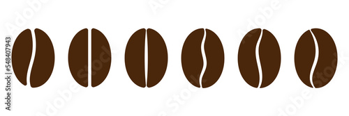Vector Illustration of Coffee beans icon on Isolated Background. Coffee Beans Logo.