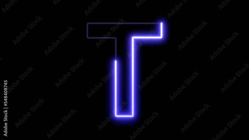 Animated Glowig Font - Letter T Animated Glowig Font - Letter T