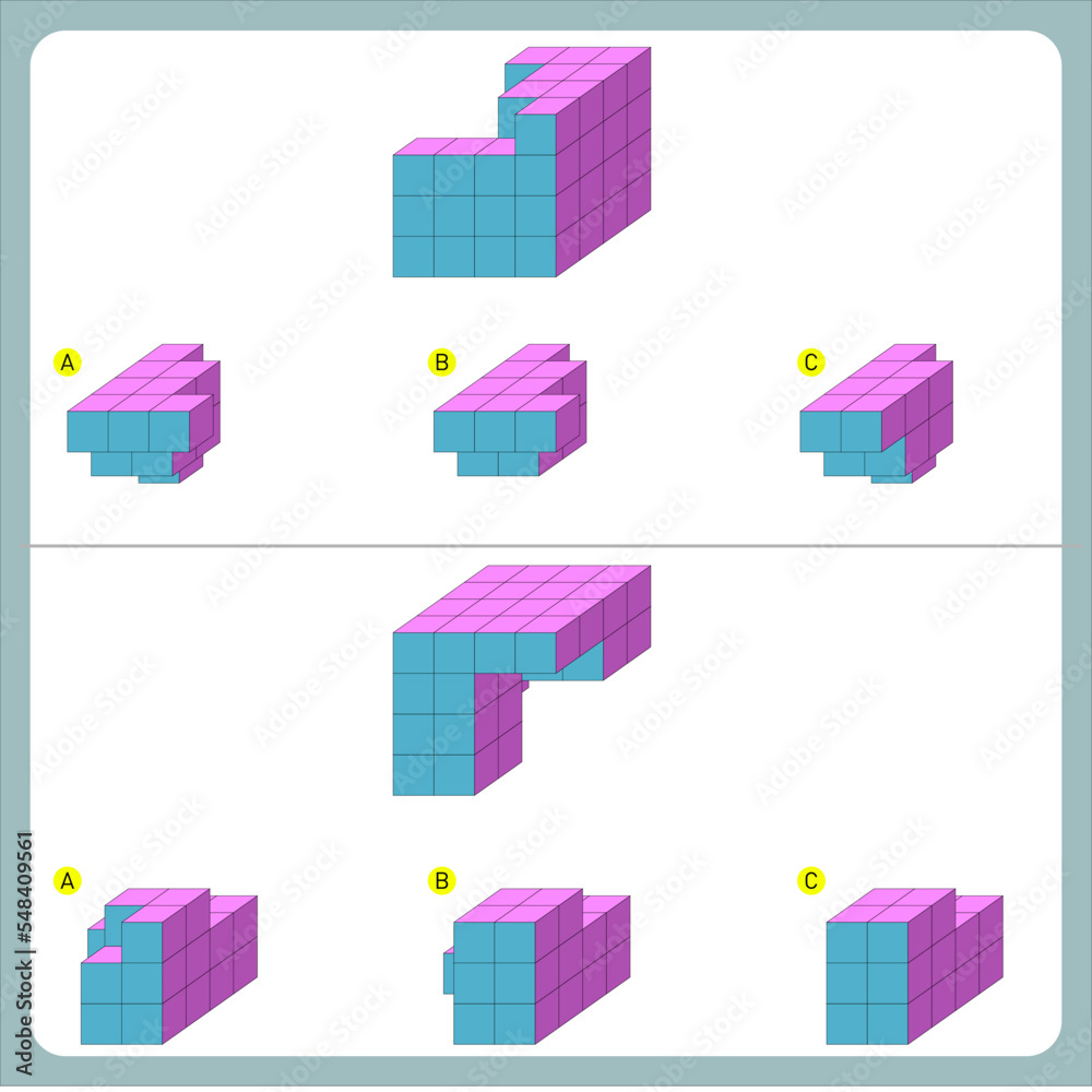 Find the Missing Piece. Shape completion questions, Find next shape Find the Missing Piece. Shape completion questions, Find next shape