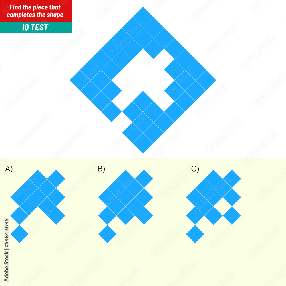 Find the Missing Piece. Shape completion questions, Find next shape Find the Missing Piece. Shape completion questions, Find next shape