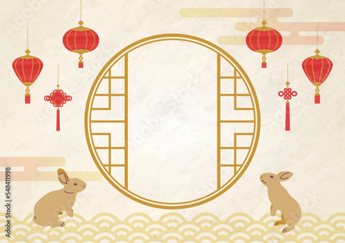 chinese style illustration and background for new year