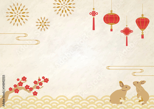 chinese style illustration and background for new year