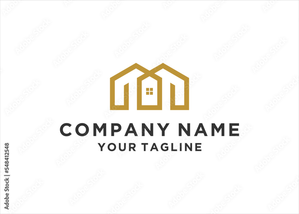 letter m building logo design vector letter m building logo design vector