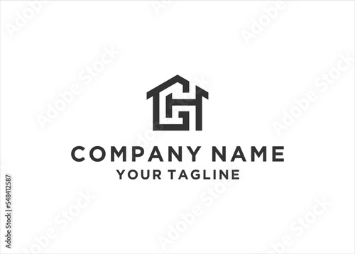 gh home logo icon design vector