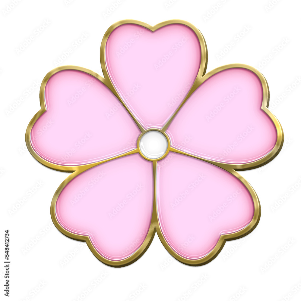 Fototapeta premium sakura cherry blossom enamel pin ornament
