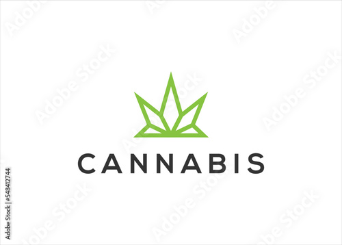Cannabis logo inspiration vector illustration