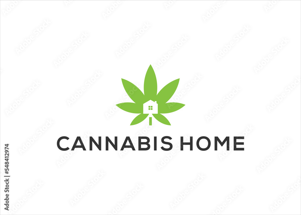 cannabis home logo design vector illustration cannabis home logo design vector illustration