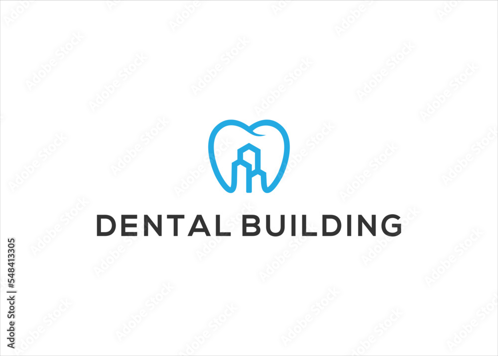 dental building logo design vector illustration dental building logo design vector illustration