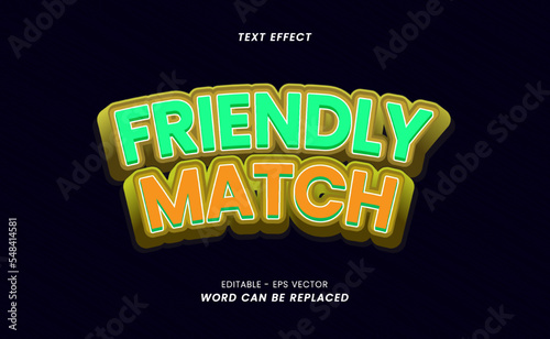 Font Text Effect - Friendly match text editable