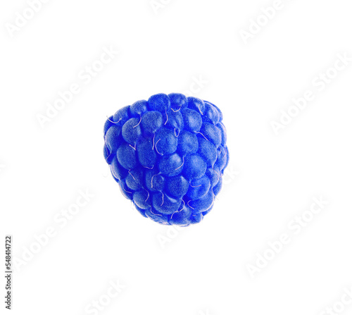 Fresh tasty blue raspberry isolated on white photo