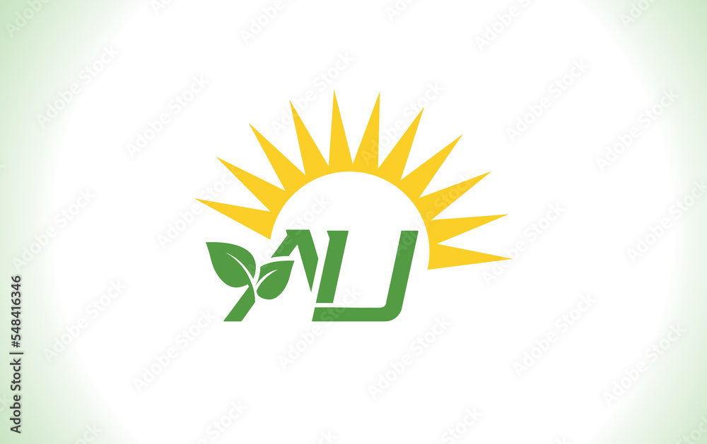 Green healthy leaf logo and Solar panel icon and Solar Energy symbol design and Eco sun logo design vector Green healthy leaf logo and Solar panel icon and Solar Energy symbol design and Eco sun logo design vector