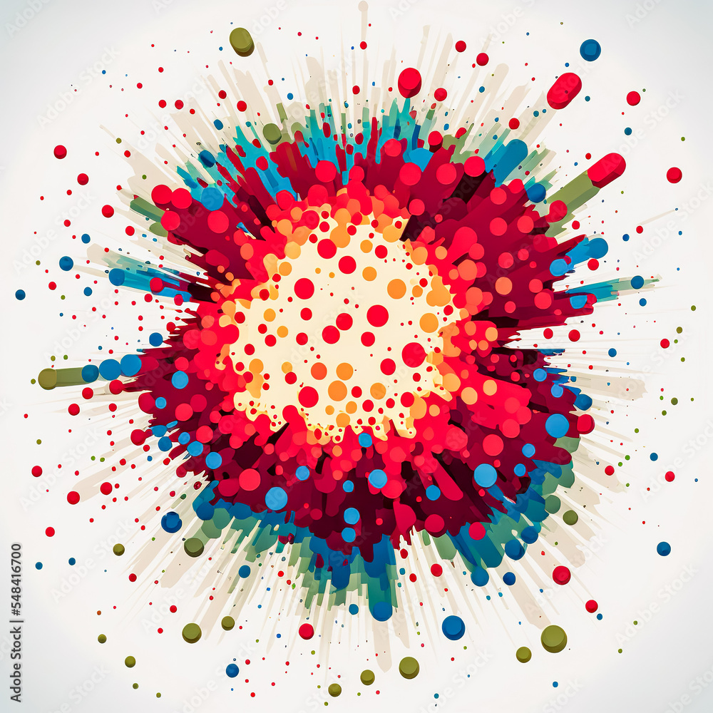 Colorful explosion background with sparks and smoke. Abstract explosion background. light explosion effect. 3D illustration Colorful explosion background with sparks and smoke. Abstract explosion background. light explosion effect. 3D illustration