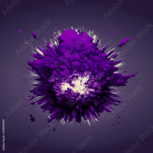 Colorful explosion background with sparks and smoke. Abstract explosion background. light explosion effect. 3D illustration