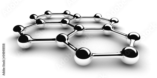 Graphen-Netz-Symbol: designed aus Metall photo