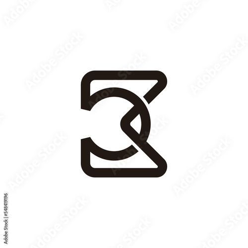 letter 5k linked 3d flat logo vector