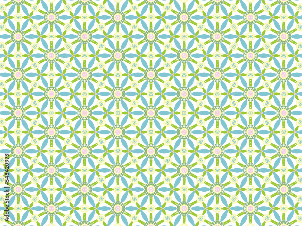 Abstract Flower Background Pattern for fabric designs