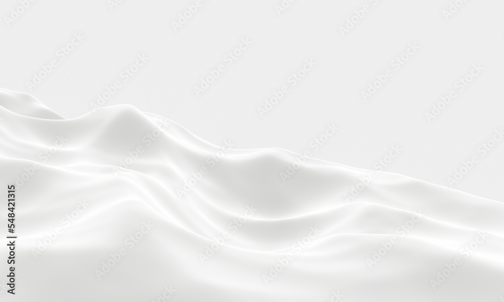 Obraz premium 3D white snowy mountain.