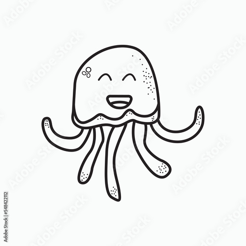 coloring cute octopus pictures of various shapes and expressions