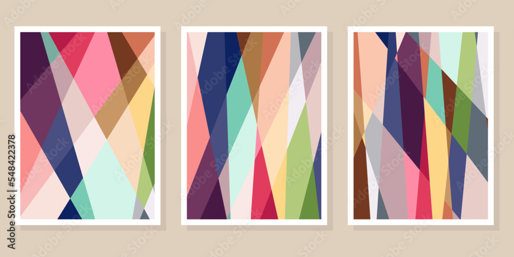 Obraz premium Abstract Bauhaus geometric pattern background vector circle