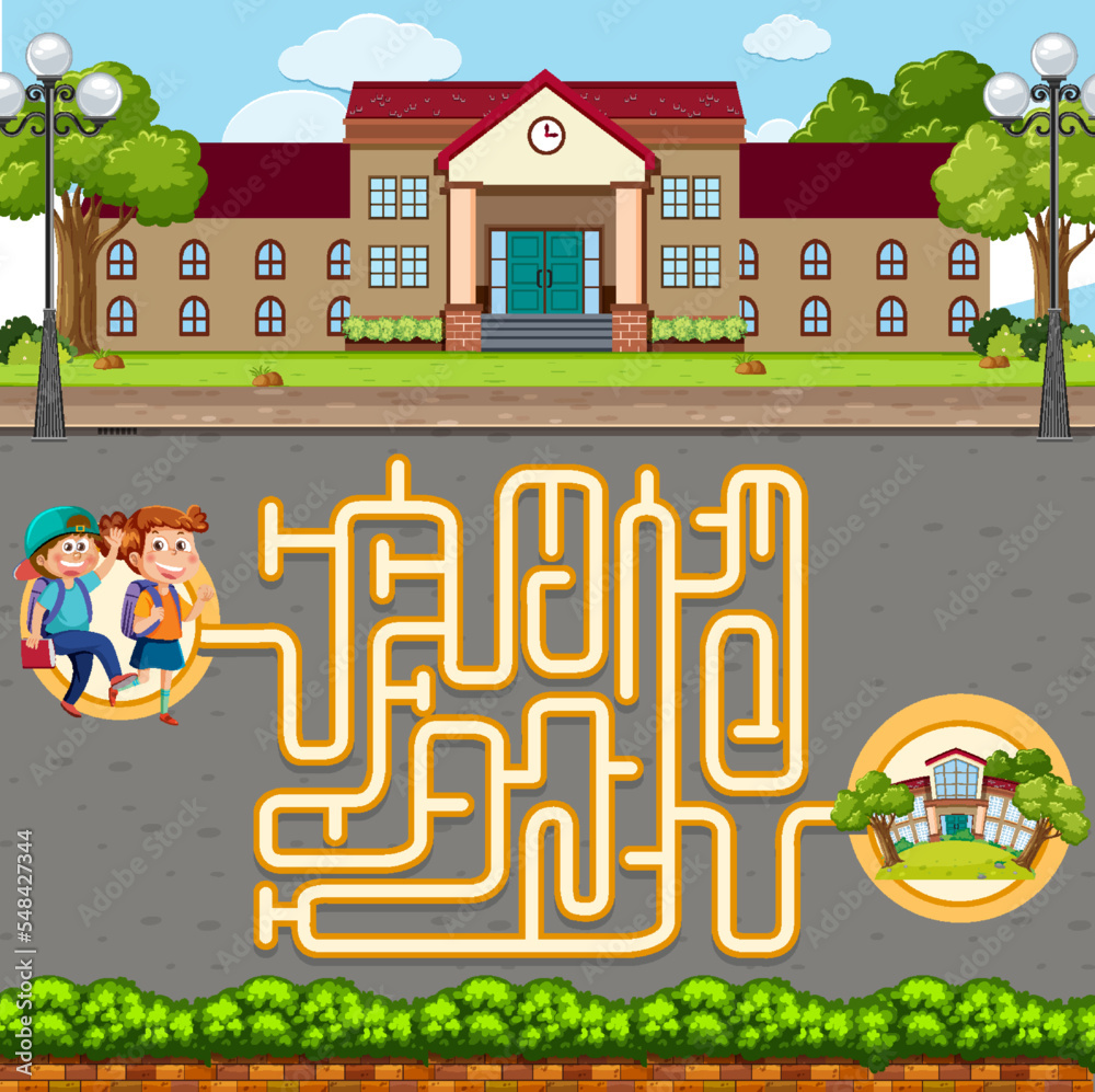Maze game template for kids Maze game template for kids