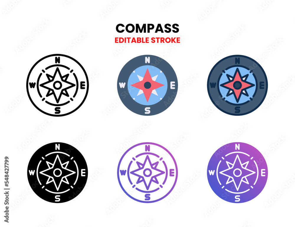 Compass icon set vector line, outline, glyph, filled line, flat color, line and flat gradient. Editable stroke and pixel perfect. Can used for digital product, presentation, UI and many more. Compass icon set vector line, outline, glyph, filled line, flat color, line and flat gradient. Editable stroke and pixel perfect. Can used for digital product, presentation, UI and many more.