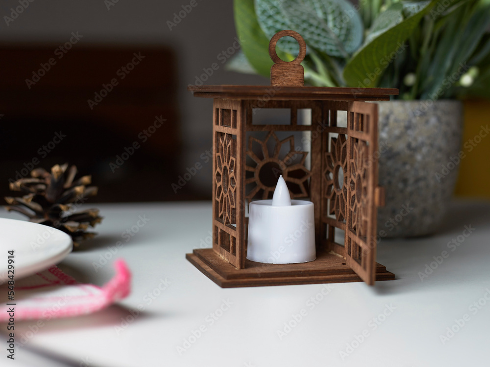 Japanese flashlight or Chinese candle holder decorative to give a romantic mood Japanese flashlight or Chinese candle holder decorative to give a romantic mood