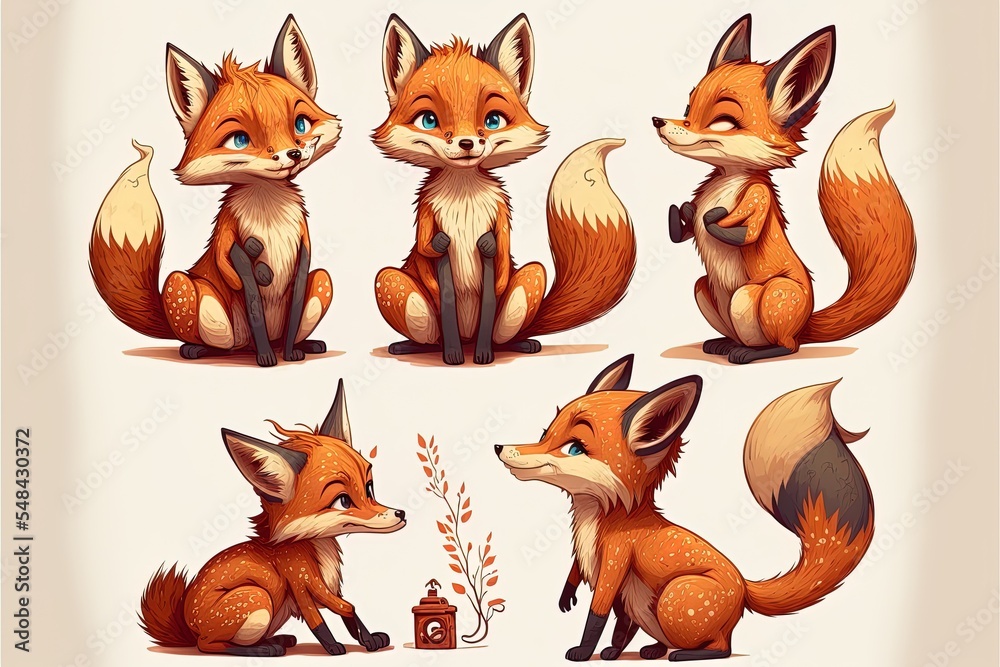 Collection Of Cute Little Foxes