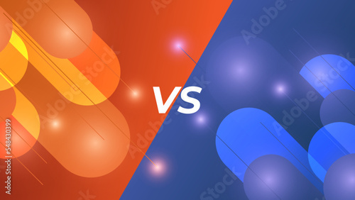 Facts vs myths versus battle background with lightning bolt. Concept of thorough fact-checking or easy compare evidence.. Vector illustration