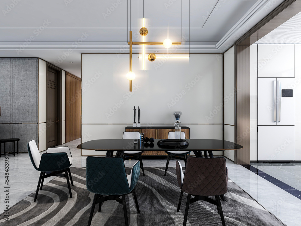 3D rendering, Nordic wooden style restaurant design 3D rendering, Nordic wooden style restaurant design