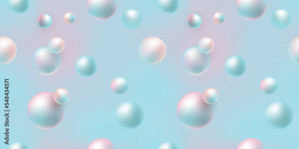 Abstract Holographic Seamless Pattern. Horizontal background. Vector illustration