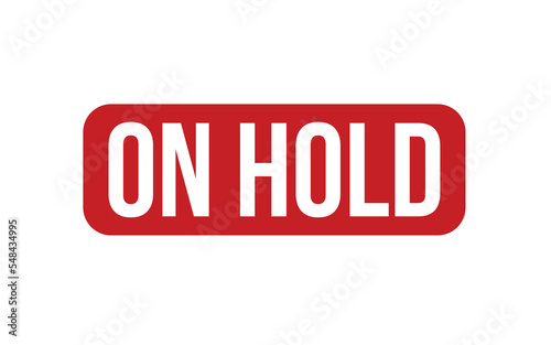 On Hold Rubber Stamp Seal Vector