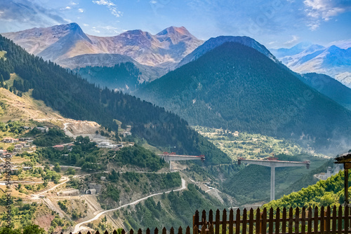  Bridge construction  for Egnatia highway  in Metsovo village, Pindos and Vikos mountains ,Greece