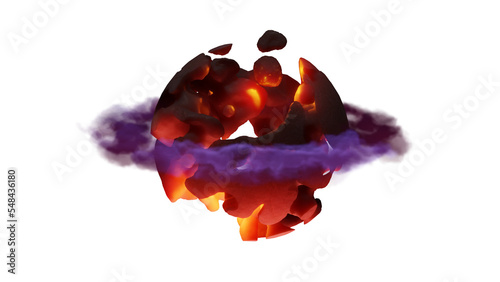 Foto Planet with gas rings