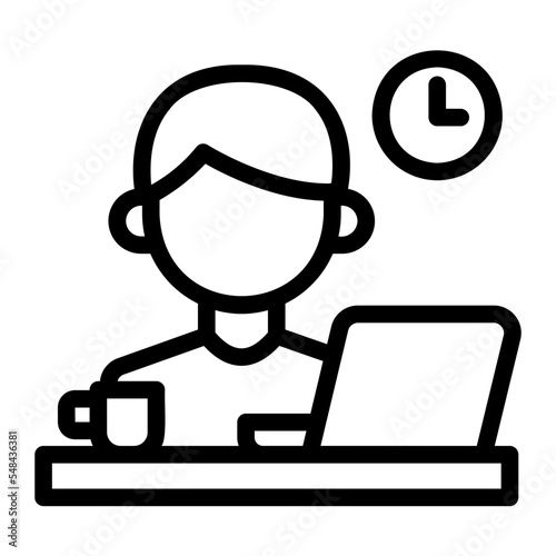 freelance line icon