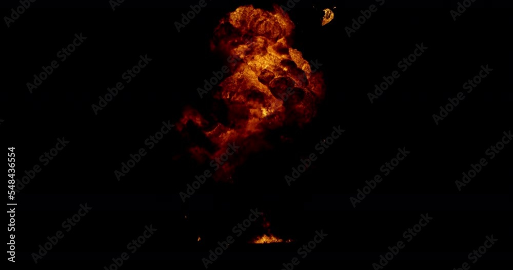 Real fire explosion, bomb explosion in 4k resolution, for creative used in visual effects.