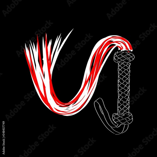 Fouet BDSM en cuir illustration