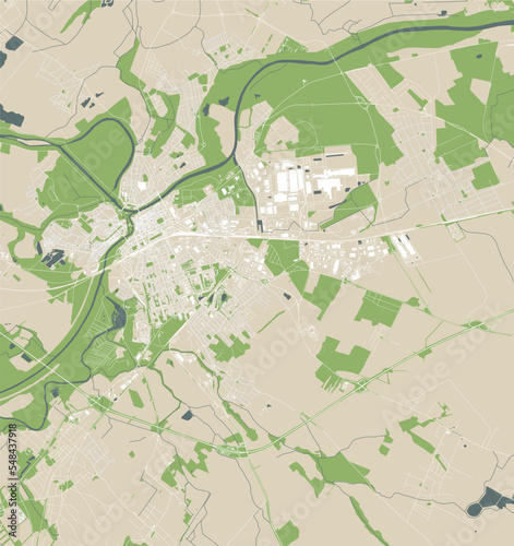 map of the city of Gyor, Hungary
