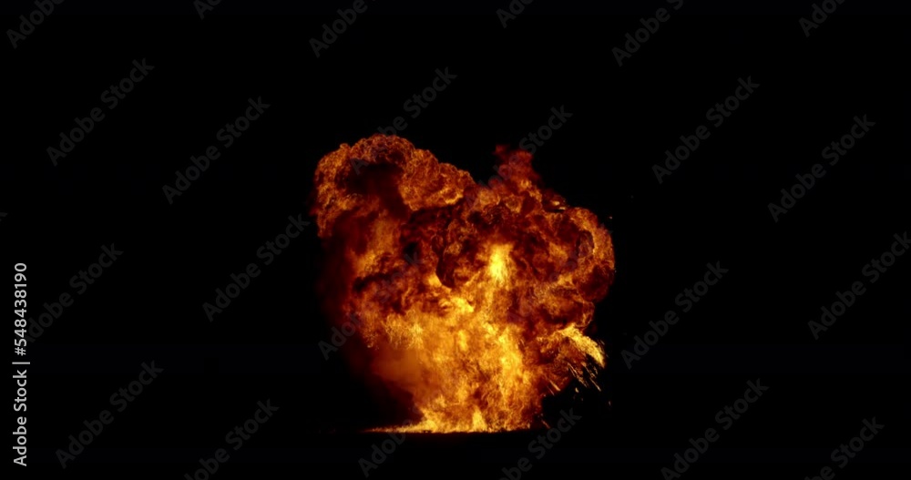 Real fire explosion, bomb explosion in 4k resolution, for creative used in visual effects.