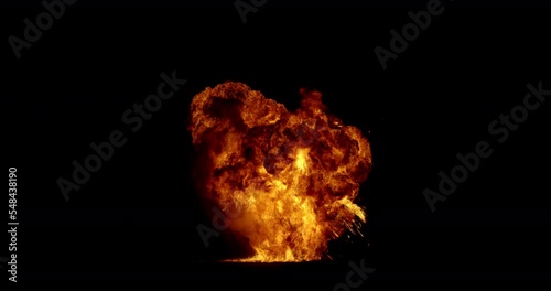 Real fire explosion, bomb explosion in 4k resolution, for creative used in visual effects.