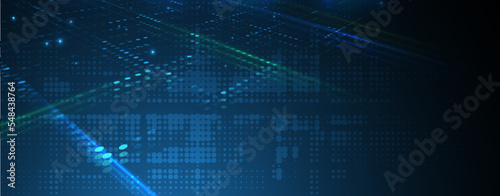 Quantum processing. Deep learning artificial intelligence. Future new technology  for business or science presentation